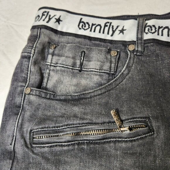 Born Fly Mens Size 42 Shorts Black Denim  Stretch NWT (42) - Picture 5 of 11